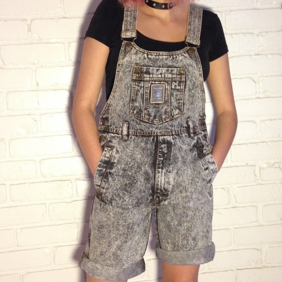 80s overalls shorts